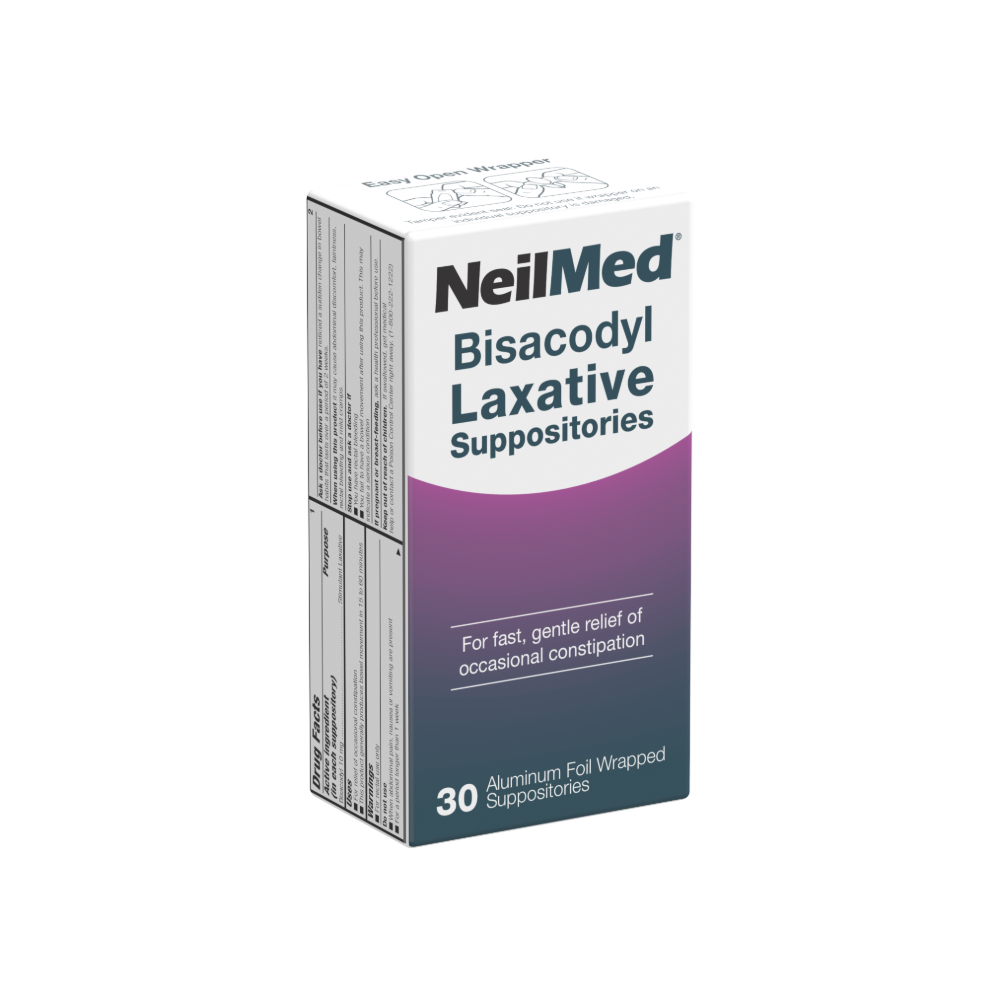 NeilMed Bisacodyl Laxative Suppositories